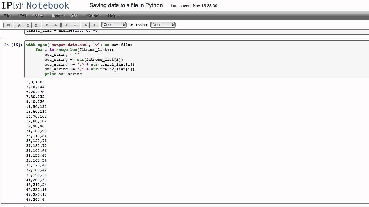 1280x720 Saving Data To A In Python