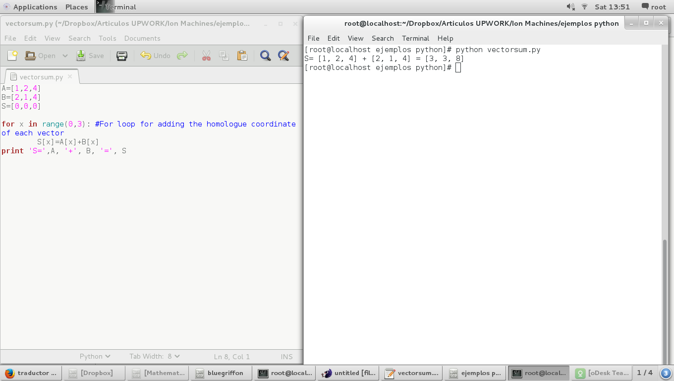 1360x768 Vector Algebra On Scientific Linux With Python Script Part