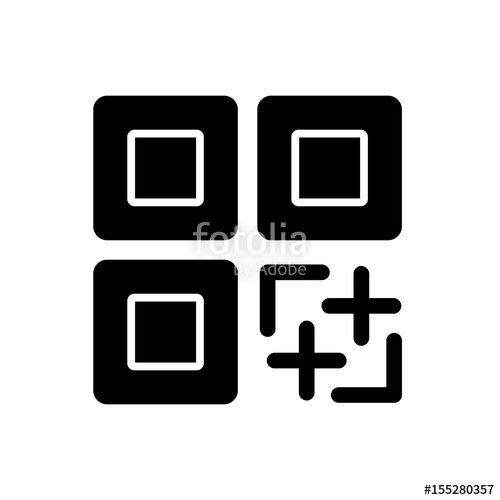 Qr Code Vector Icon Black And White Qr Code Illustration Solid 500x500 Qr Code Vector Icon Black And White Qr Code Illustration Solid