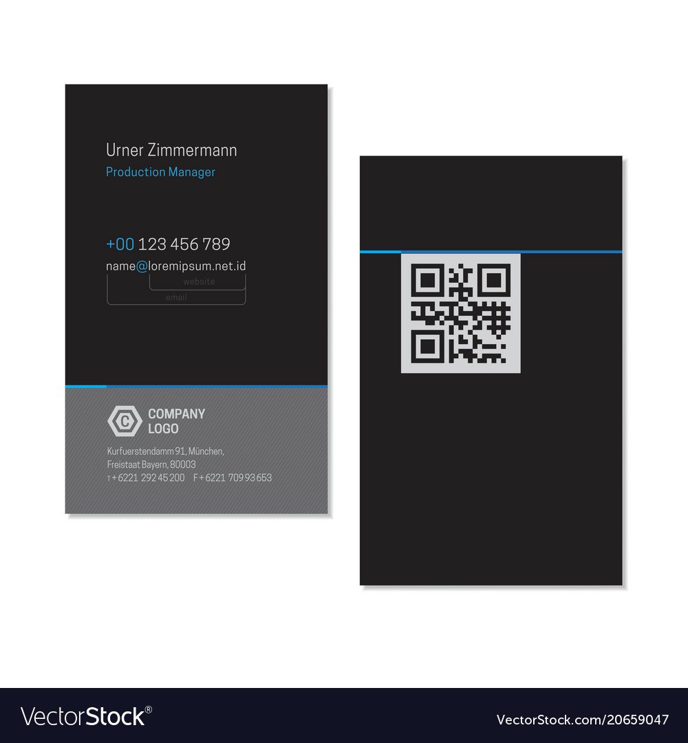 Businessard Template With Qrode Stock Vector Art More Images 1000x1080 Businessard Template With Qrode Stock Vector Art More Images