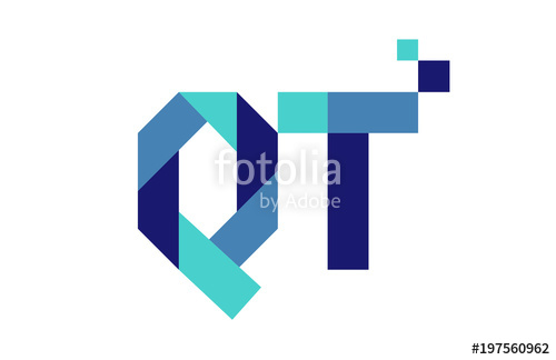 500x324 Qt Digital Ribbon Letter Logo Stock Image And Royalty Free
