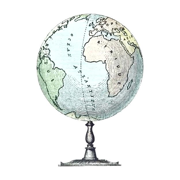626x626 Globe Stand Vintage Illustration Free Vector Mixer Qt Clipart