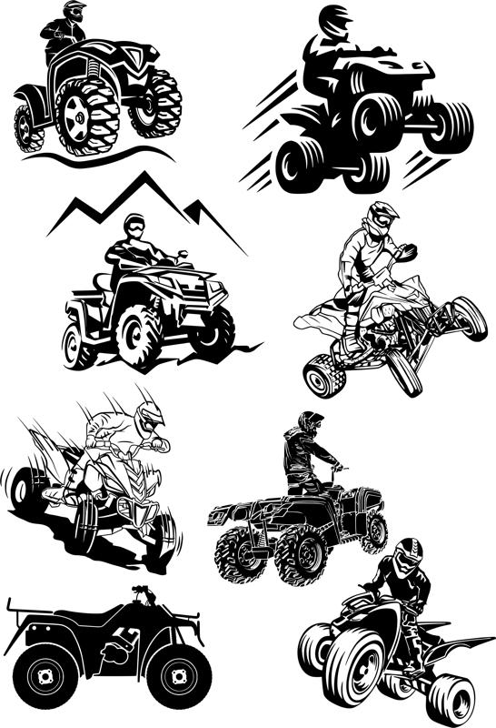 546x800 Quad Bike Silhouette Vectors Free Coreldraw