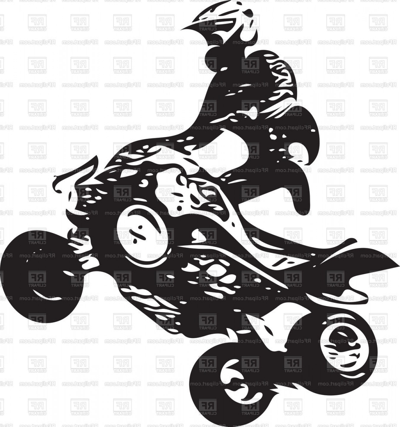 1351x1440 Quad Bike Vector Art Catamart