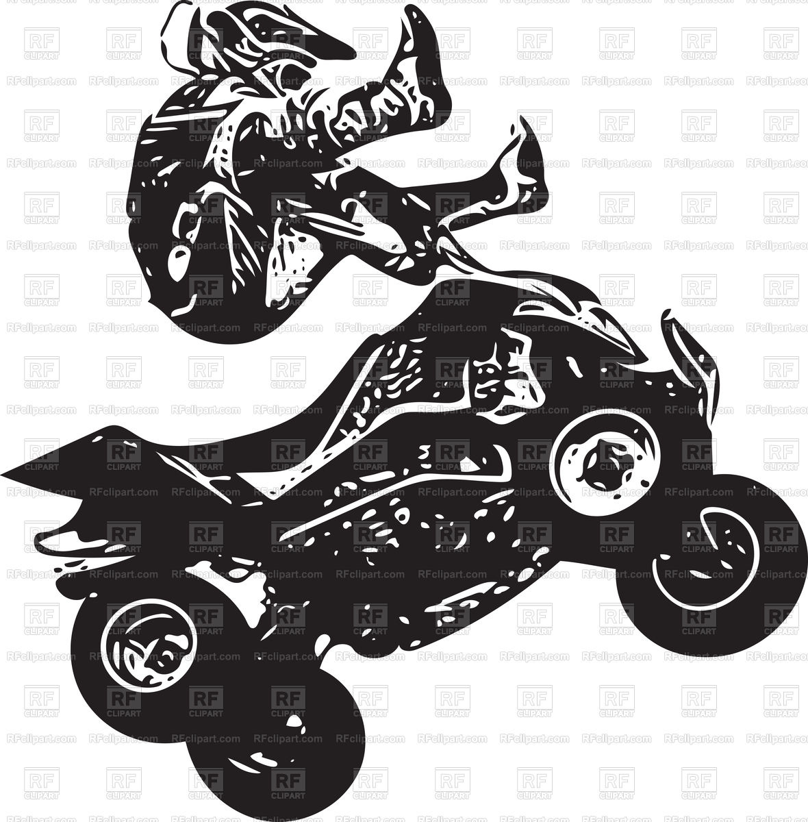 1180x1200 Quad Bike Black Silhouette Illustration Vector Image