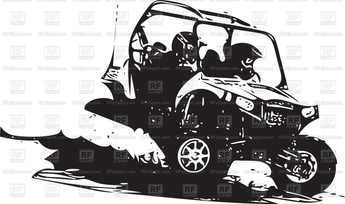 1200x711 Quad Bike Illustration Black Sketch Vector Image Of Transportation