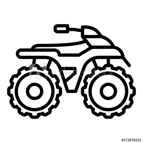 500x500 Side Quad Bike Icon Outline Side Quad Bike Vector Icon For Web
