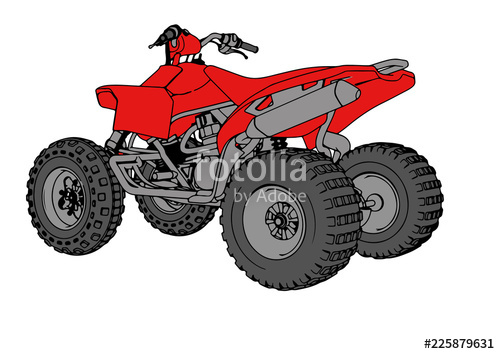 500x354 Red Quad Bike Vector Stock Image And Royalty Free Vector