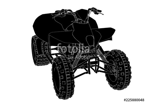 500x354 Silhouette Quad Bike Vector Stock Image And Royalty Free Vector