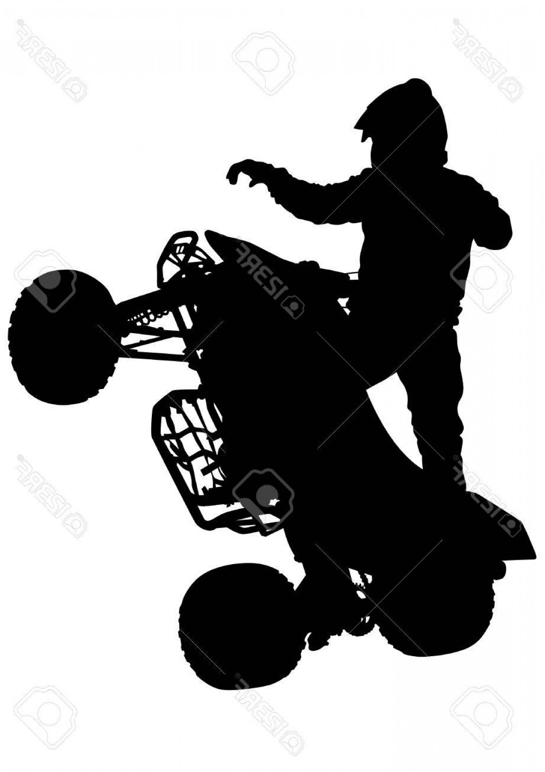 1102x1560 Photostock Vector Silhouettes Athletes Atv During Races On White