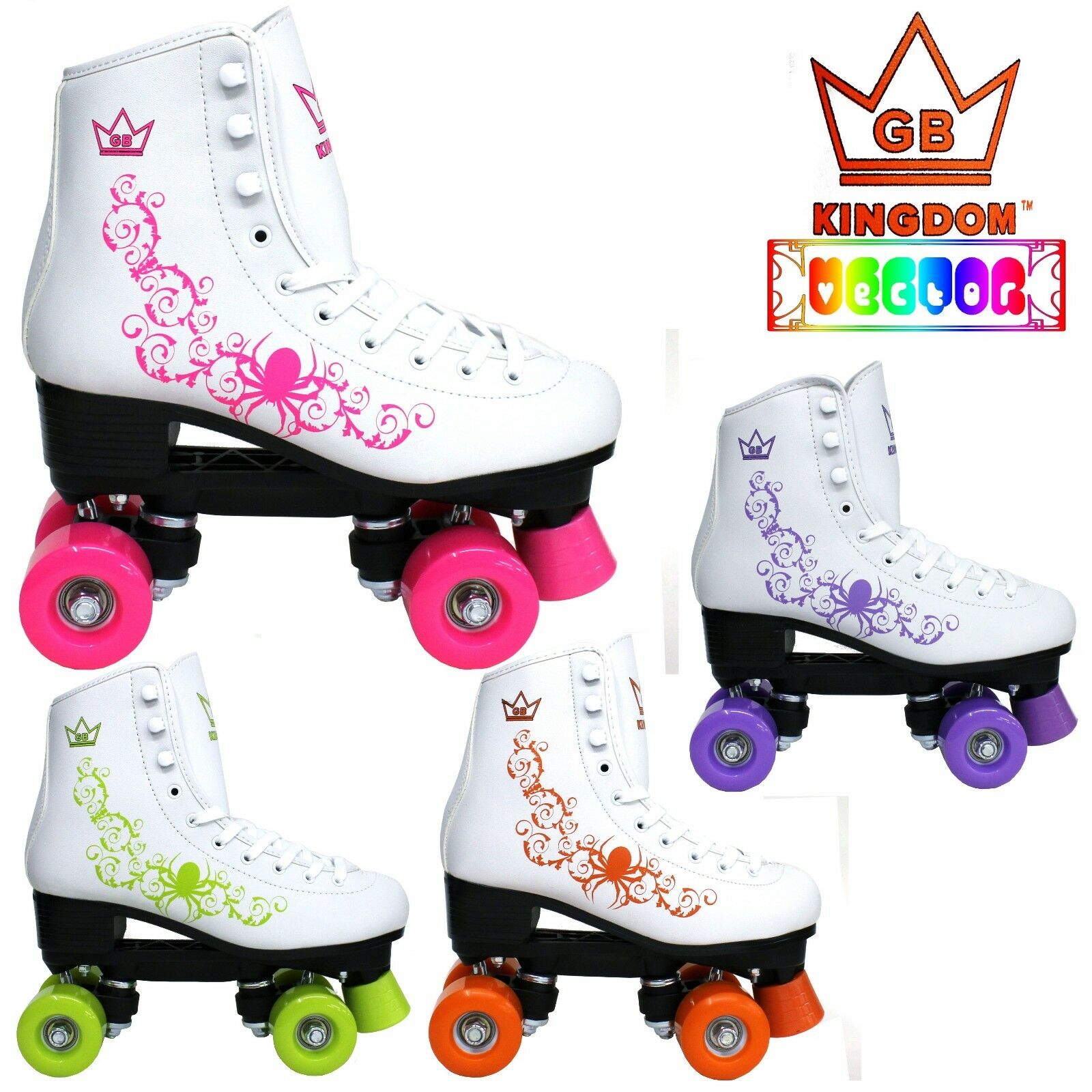 1600x1600 New Kingdom Vector Quad Disco Roller Girls Junior Senior Skates