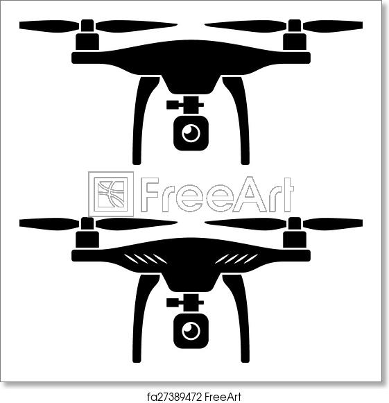 561x581 Free Art Print Of Vector Rc Drone Quadcopter Vector Rc Drone