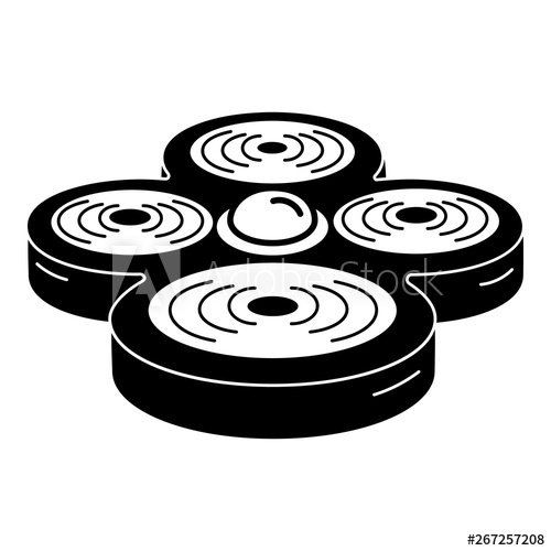 500x500 Police Quadcopter Icon Simple Illustration Of Police Quadcopter