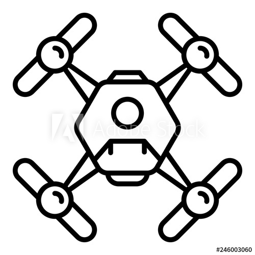 500x500 Quadcopter Icon Outline Quadcopter Vector Icon For Web Design