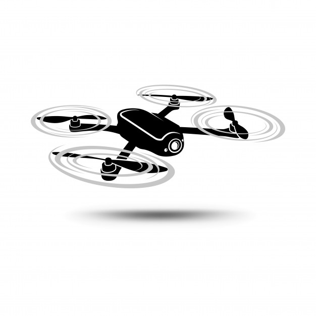 626x626 Copter Or Quadcopter With Camera Isolated On White Background