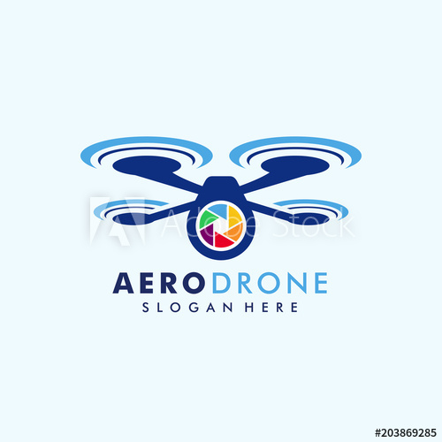 500x500 Drone Logo Template Vector Icon Photography Drone Vector