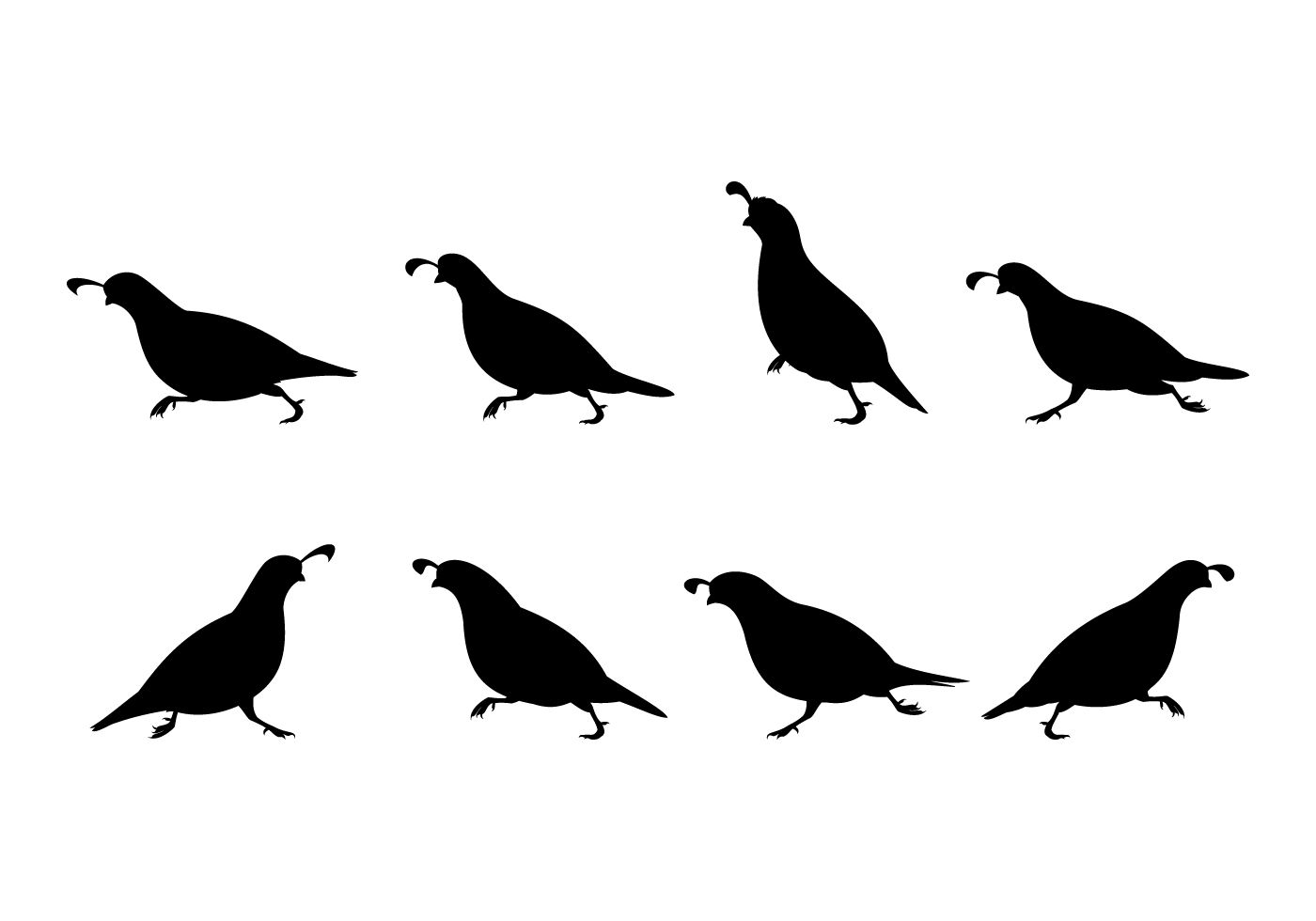 1400x980 Running Quail Silhouette Free Vector Ranch Logosfonts Vector