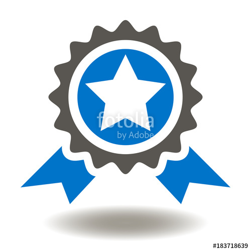 500x500 Quality Medal Icon Vector Badge Qualify Star Illustration Sign