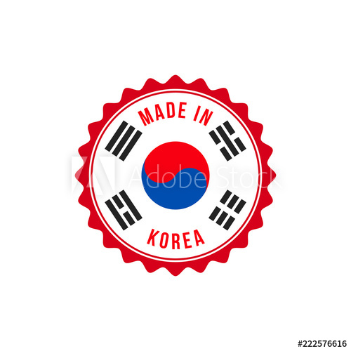 500x500 Made In Korea Quality Seal Vector Flag Circle Icon