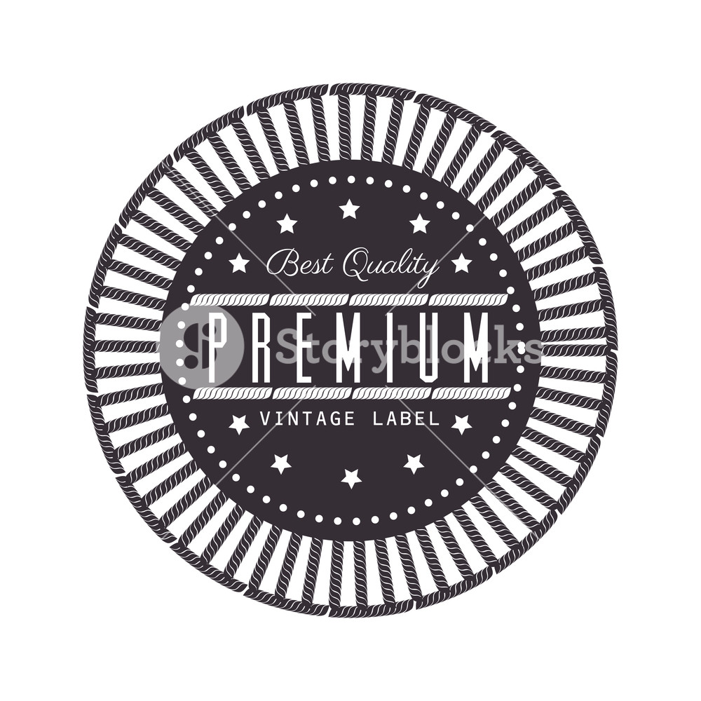 1000x1000 Vintage Frame Quality Seal Vector Illustration Design Royalty Free