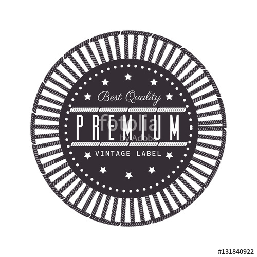 500x500 Vintage Frame Quality Seal Vector Illustration Design Stock Image