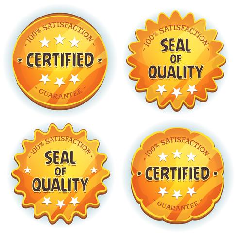 490x490 Cartoon Gold Premium Quality Seals