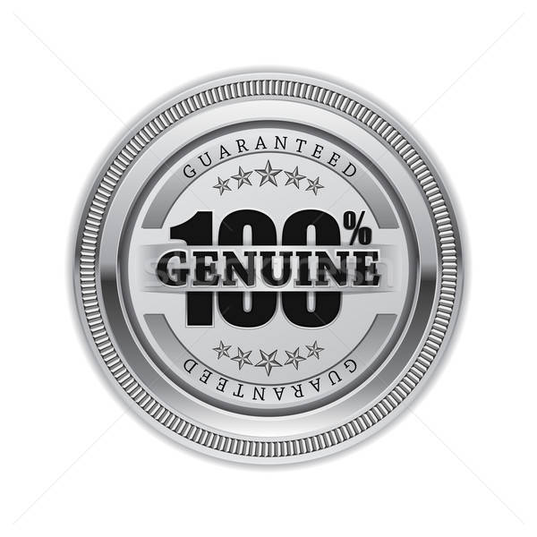 600x600 Genuine Quality Silver Seal Vector Icon Design Vector Illustration