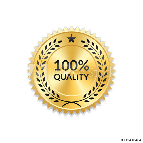 500x500 Seal Award Gold Icon Blank Medal Isolated White Background