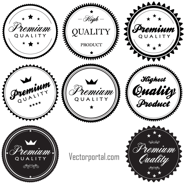 600x600 Free Vintage Premium Quality Labels And Stickers Vector