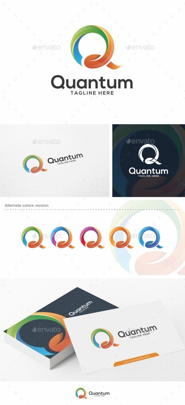 590x1289 Quantum Letter Q Logo Template Vector