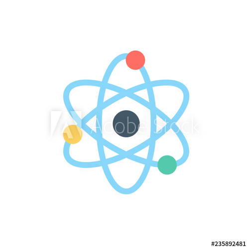 500x500 Quantum Icon Vector Flat Style