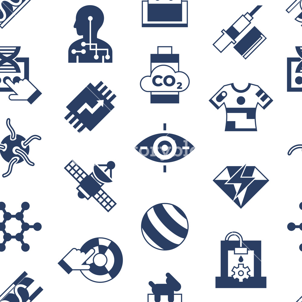 1000x1000 Digital Vector Quantum Things To Come Technology Icons Set, Flat