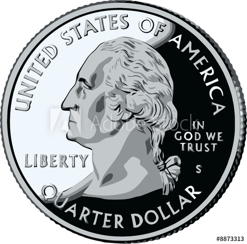 500x493 Isolated United States Quarter