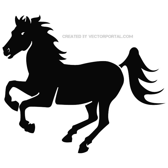660x660 Black Horse Vector Illustration Vp