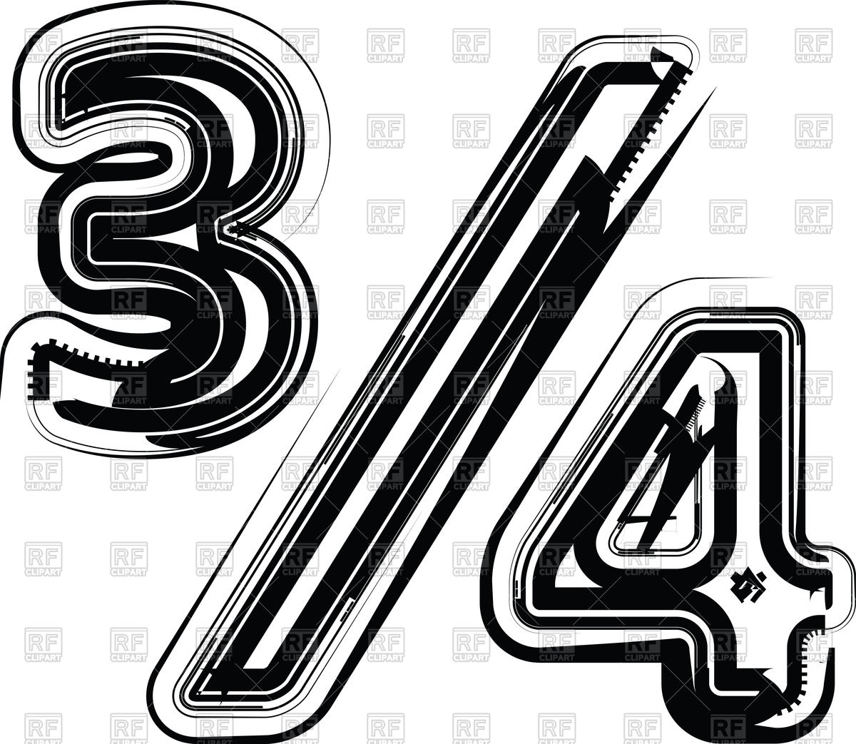 1200x1043 Abstract Three Quarters Sign Vector Image Of Signs, Symbols, Maps