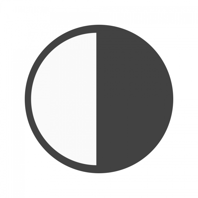 640x640 Last Quarter Vector Icon, Weather Icon, Moon Icon, Forecast Icon