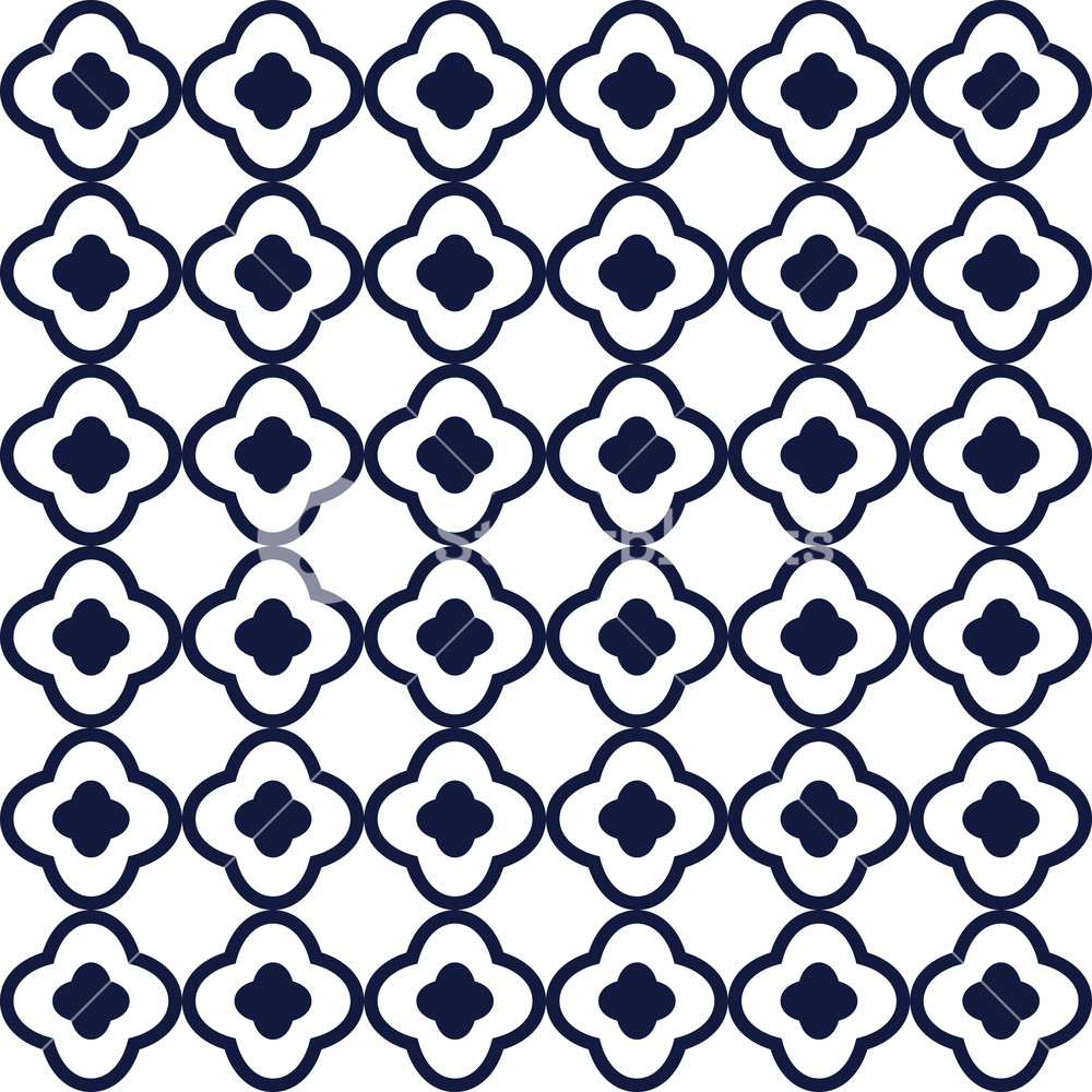 1000x1000 Line Quatrefoil Tiny Seamless Vector Pattern Geometric Repeating