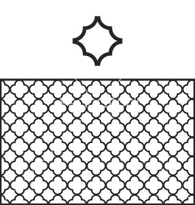 380x400 Quatrefoil Pattern Swatch Vector Seamless
