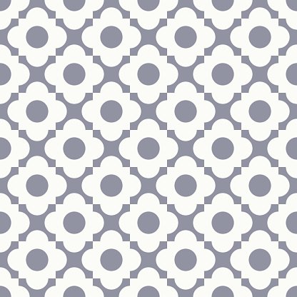 416x416 Seamless Quatrefoil Monochrome Vector Premium Clipart