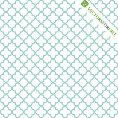 400x400 Decorative White And Sinbad Quatrefoil Harmonious Pattern Vector