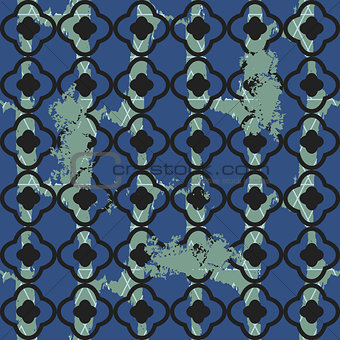 340x340 Image Brushed Quatrefoil Blue Seamless Vector Pattern