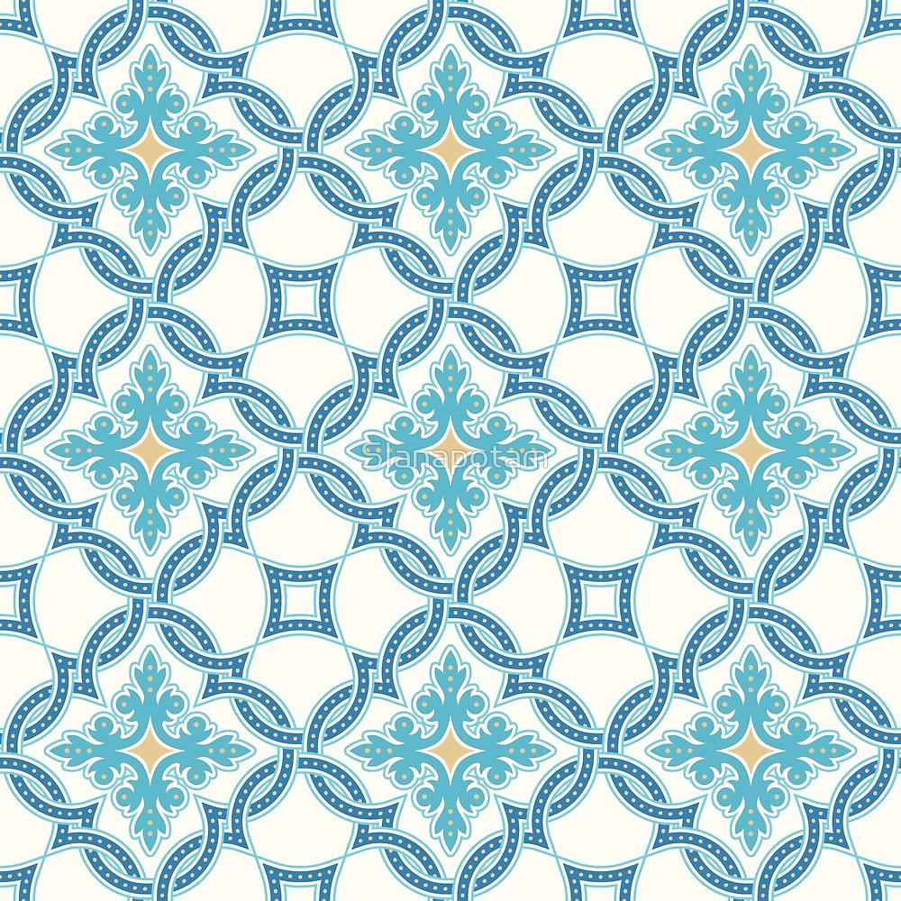 1000x1000 Portuguese Tiles, Quatrefoil Vector Pattern