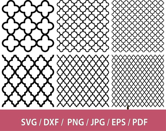 570x450 Quatrefoil Pattern, Lattice Morocco Stencil, Seamless