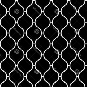 300x300 Stock Illustration Black White Arabic Traditional Quatrefoil