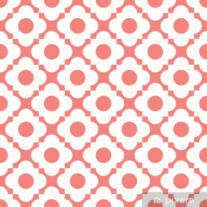 700x700 Seamless Quatrefoil Flower Vector Pattern Poster