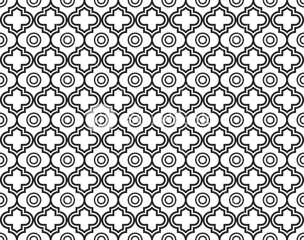 1000x790 Moroccan Quatrefoil Seamless Pattern Mosaic Ogee Vector Royalty