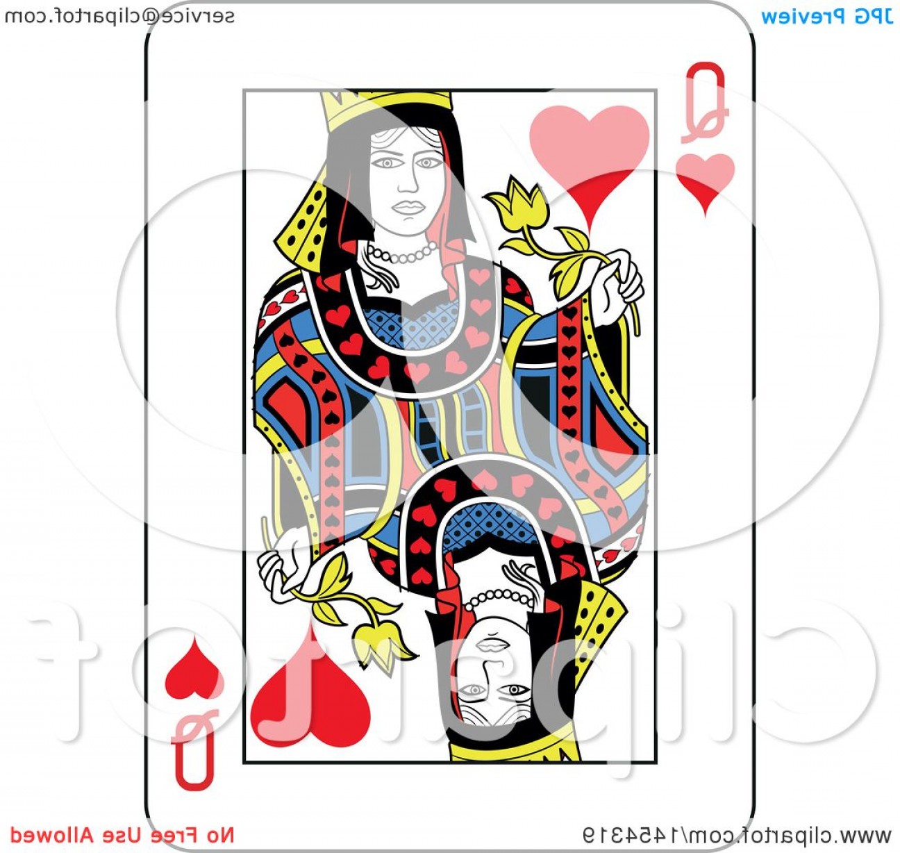 Queen Card Vector at Vectorified.com | Collection of Queen Card Vector ...