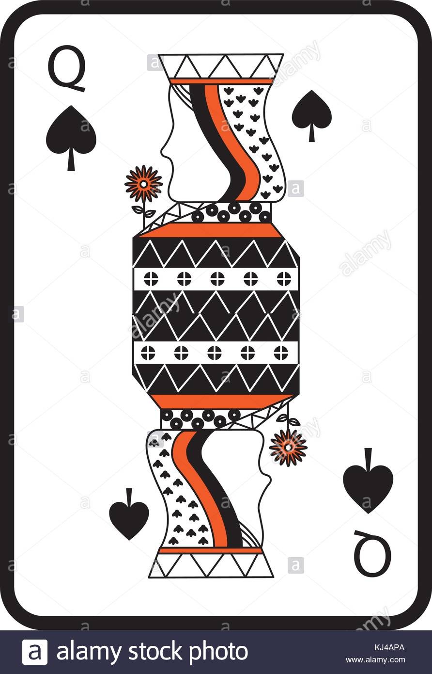 Queen Card Vector at Vectorified.com | Collection of Queen Card Vector ...