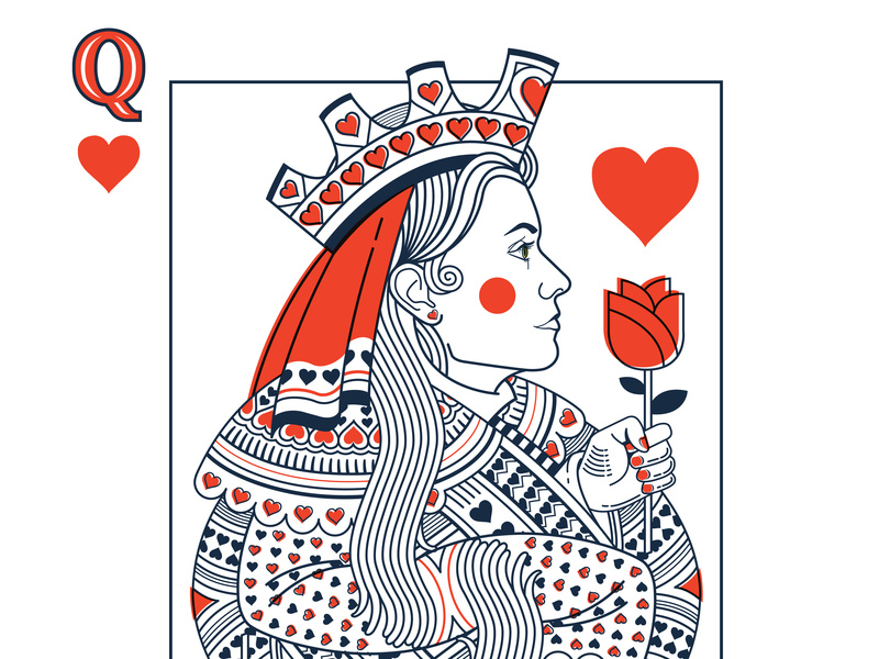 Queen Card Vector at Vectorified.com | Collection of Queen Card Vector ...