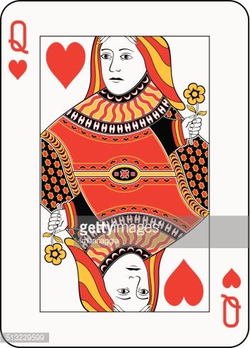 Queen Of Hearts Playing Card Three Levels Vector Big 351x488 Queen Of Hearts Playing Card Three Levels Vector Big